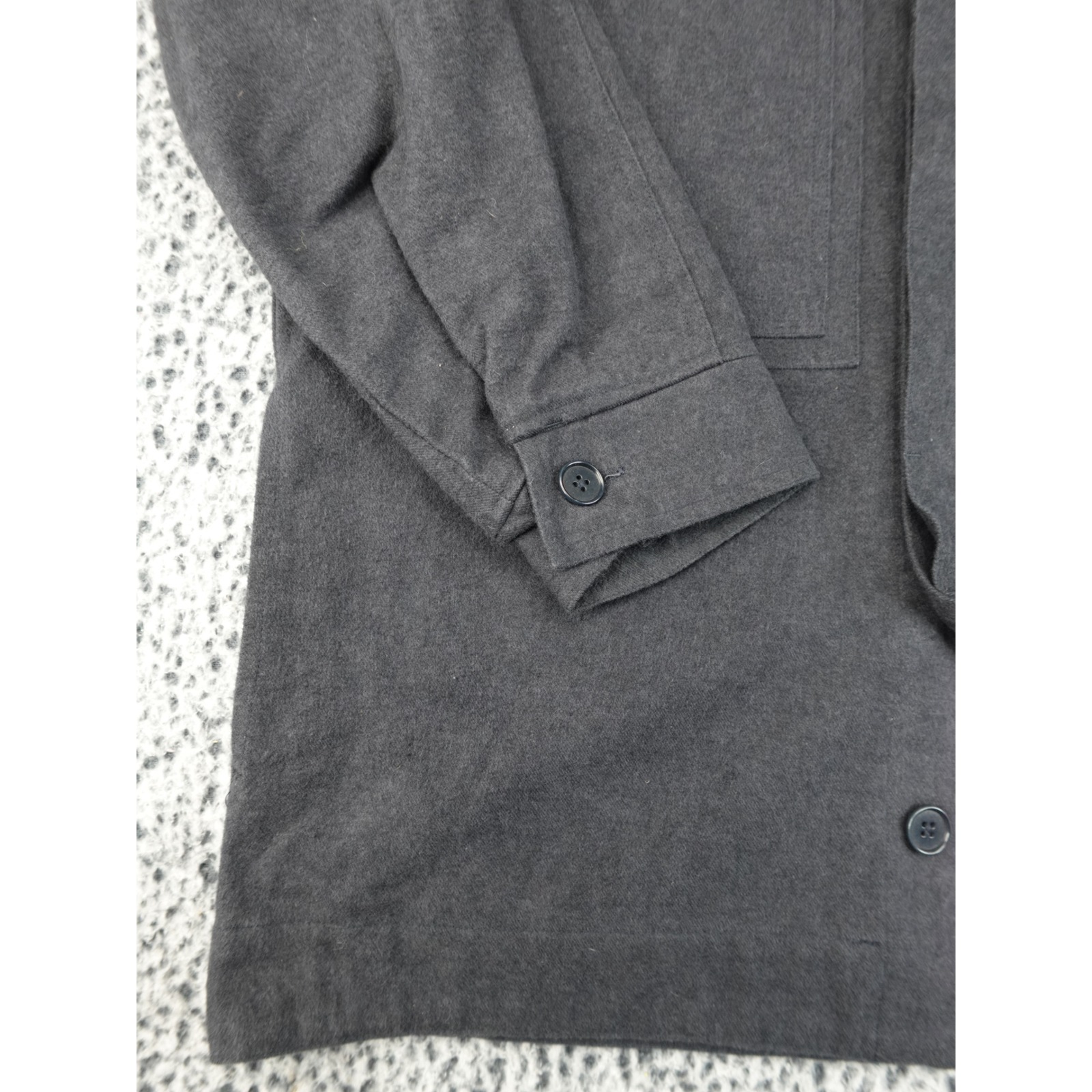 Unless Collective Flannel Shirt Jacket Mens Xs Womens S Charcoal Good Overshirt — image 4 of 8